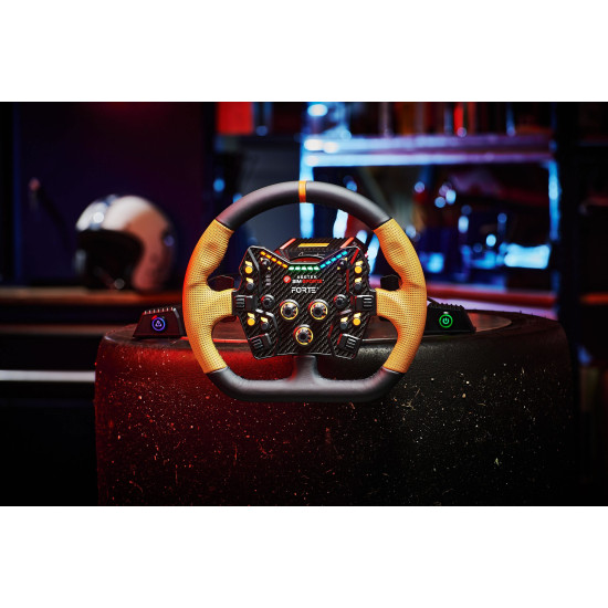 Corona Asetek GT - Forma a D in Pelle Arancione