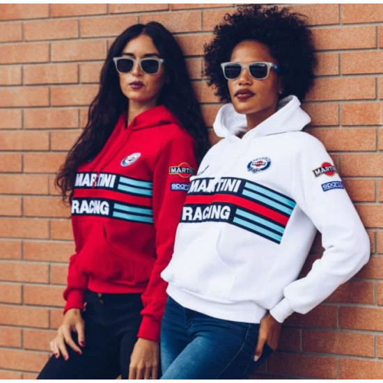 Felpa con cappuccio da donna Sparco Martini Racing &ndash; Bianca