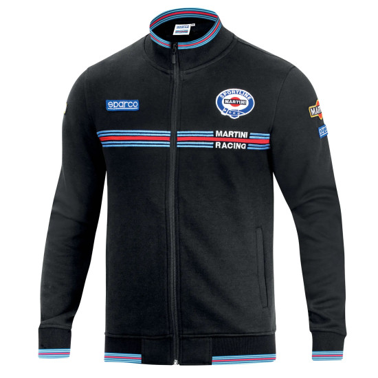 Felpa da uomo con zip intera Martini Racing &ndash; Nera