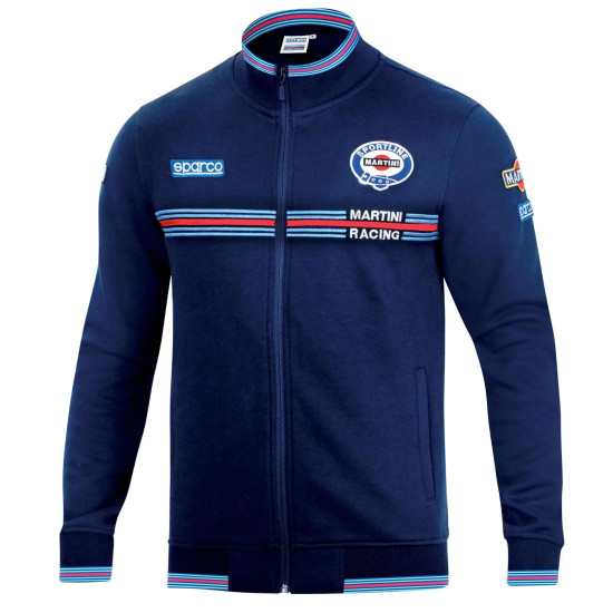 Felpa da uomo con zip intera Martini Racing &ndash; Blu Navy