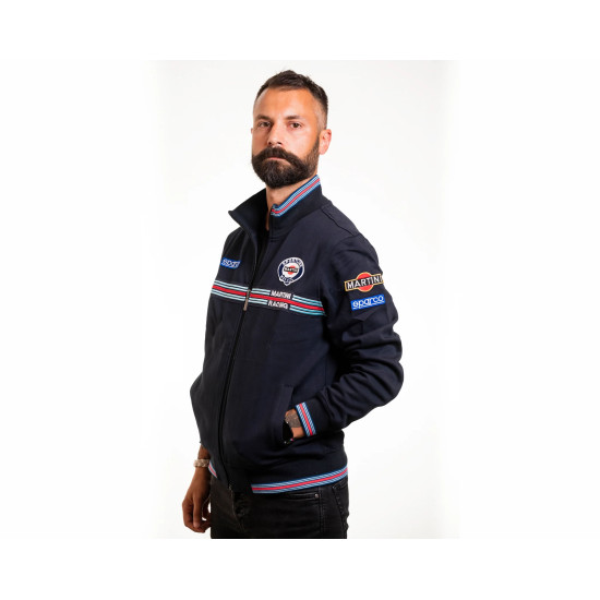 Felpa da uomo con zip intera Martini Racing &ndash; Nera