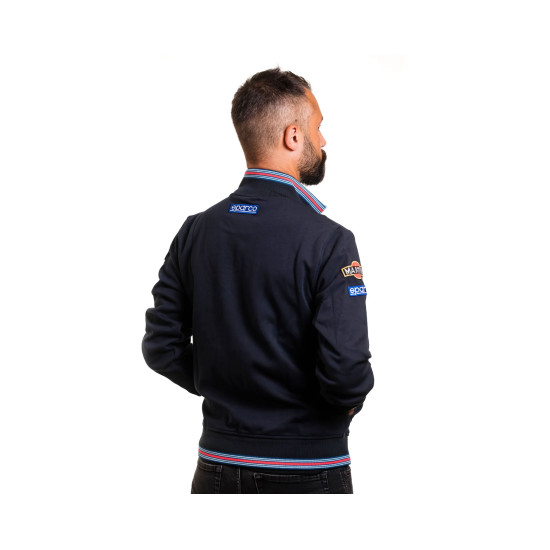 Felpa da uomo con zip intera Martini Racing &ndash; Nera