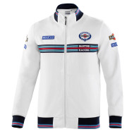 Felpa da uomo con zip intera Martini Racing &ndash; Bianca
