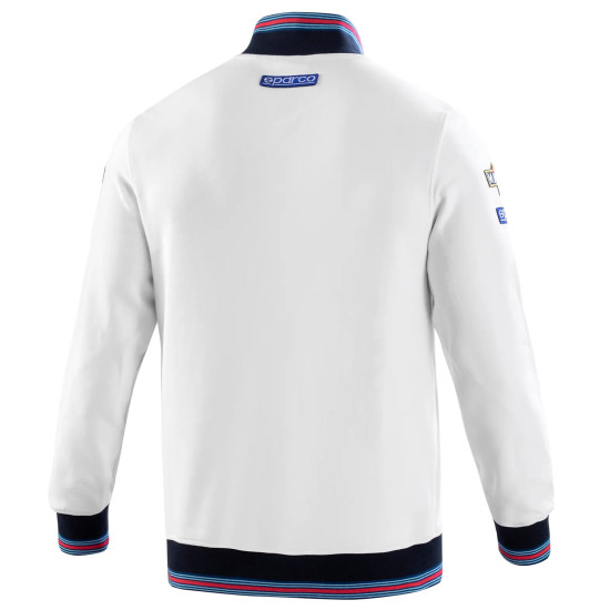 Felpa da uomo con zip intera Martini Racing &ndash; Bianca