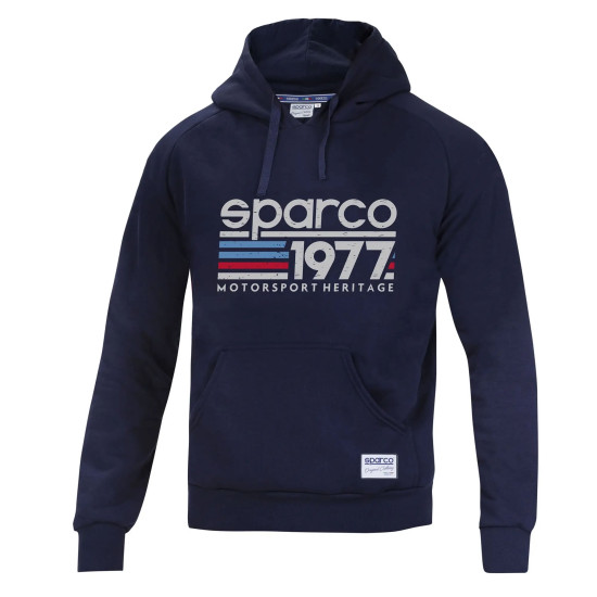 Felpa con cappuccio da uomo Sparco 1977 &ndash; Blu Navy