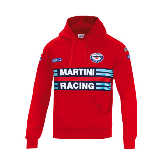 Felpa con cappuccio da uomo Sparco Martini Racing &ndash; Rossa