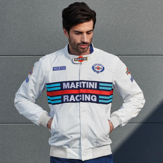 Giubbotto bomber da uomo Martini Racing &ndash; Bianco