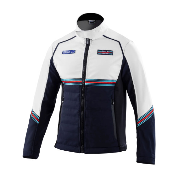 Giacca softshell da uomo Martini Racing - Bianca e Blu Navy