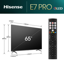 Hisense 65" E7NQ Pro, 4K Ultra HD 3840x2160, QLED, 144Hz