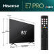 Hisense 85" E7NQ Pro, 4K Ultra HD 3840x2160, QLED, 144Hz
