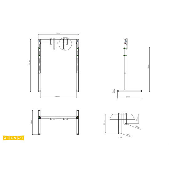 Supporto per TV RECART MS-01