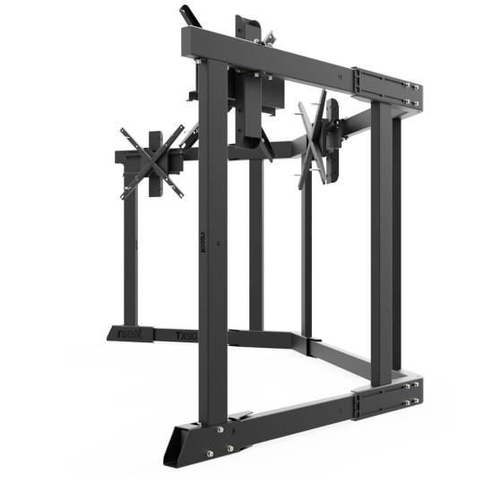 RSeat TX90 Black - Supporto per TV a Tre Schermi da 65 a 90 Pollici