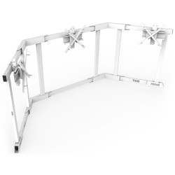 RSeat TX90 White - Supporto per TV a Tre Schermi da 65 a 90 Pollici