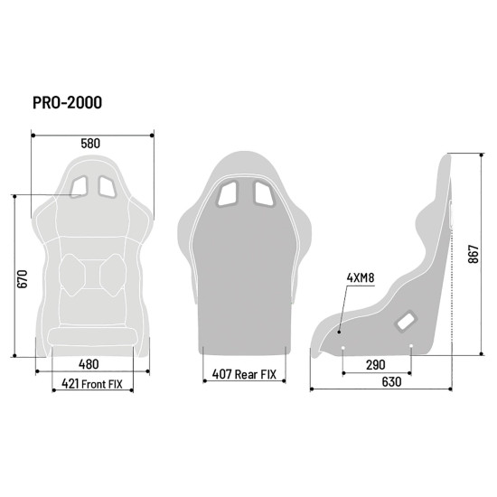 Sparco Sedile PRO 2000 QRT Martini Racing - Blu Navy