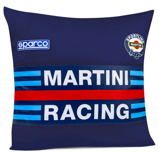 Cuscino in cotone replica Martini Racing - Blu Navy