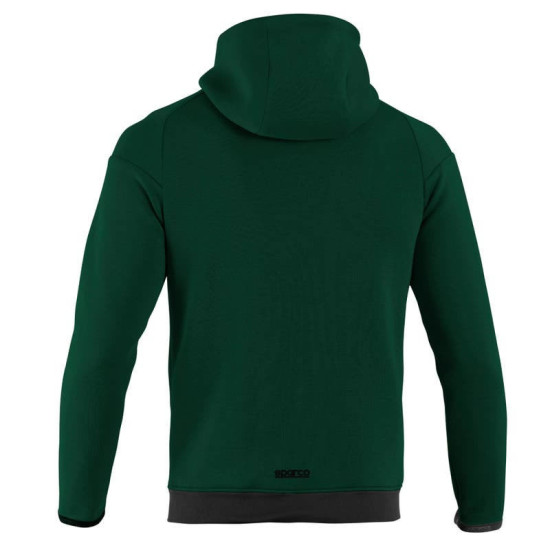 Felpa con cappuccio e zip intera Sparco - Verde