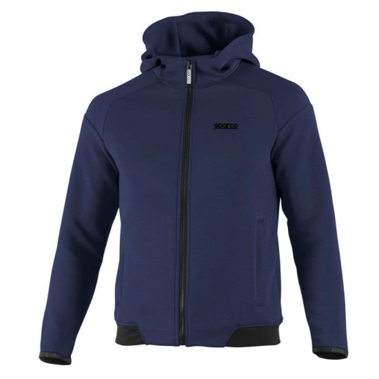 Felpa con cappuccio e zip intera Sparco - Blu Navy