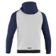 Felpa con cappuccio e zip intera Sparco - Bianco Blu Navy