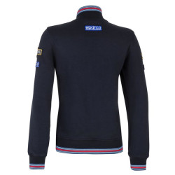 Ladies Felpa con Zip Intera - Blu Navy