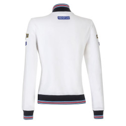 Ladies Felpa con Zip Intera - Bianco