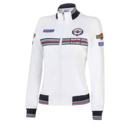 Ladies Felpa con Zip Intera - Bianco