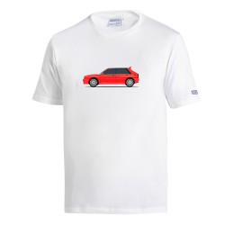 Lancia Delta HF T-Shirt - Bianco / Rosso