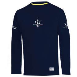 Maglietta a maniche lunghe Maserati - Blu Navy