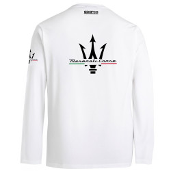 Maglietta a maniche lunghe Maserati - Bianca
