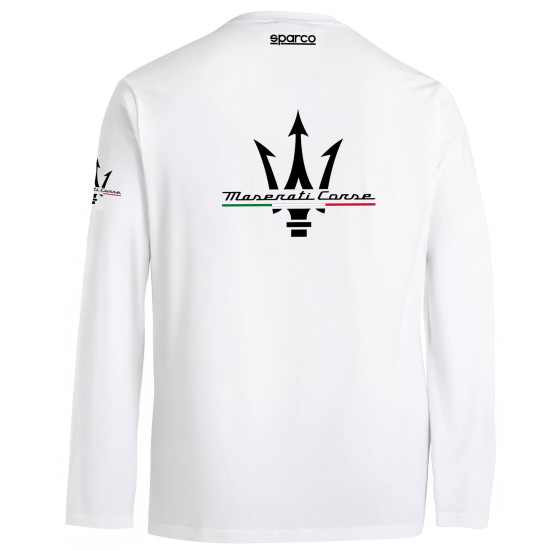Maglietta a maniche lunghe Maserati - Bianca