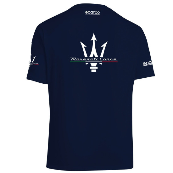 T-shirt Maserati di Sparco - Blu Navy