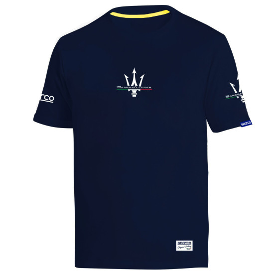 T-shirt Maserati di Sparco - Blu Navy