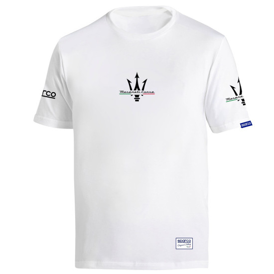 T-Shirt Maserati di Sparco - Bianco