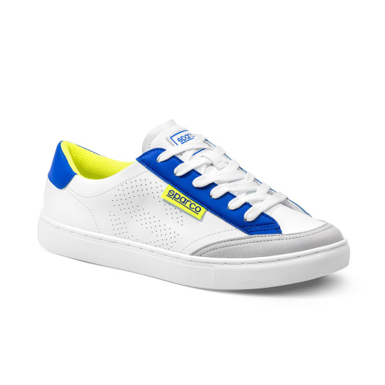 Sparco S-Time Scarpe - Bianco / Blu / Giallo Fluo