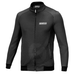 Sparco Felpa con Zip Intera Subly - Nero