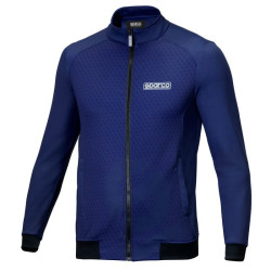Sparco Felpa con Zip Intera Subly - Blu Navy