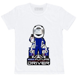 T-Shirt Future Racer di Sparco - Bianco