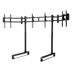 Round Tube Supporto Triplo per Monitor Autonomo